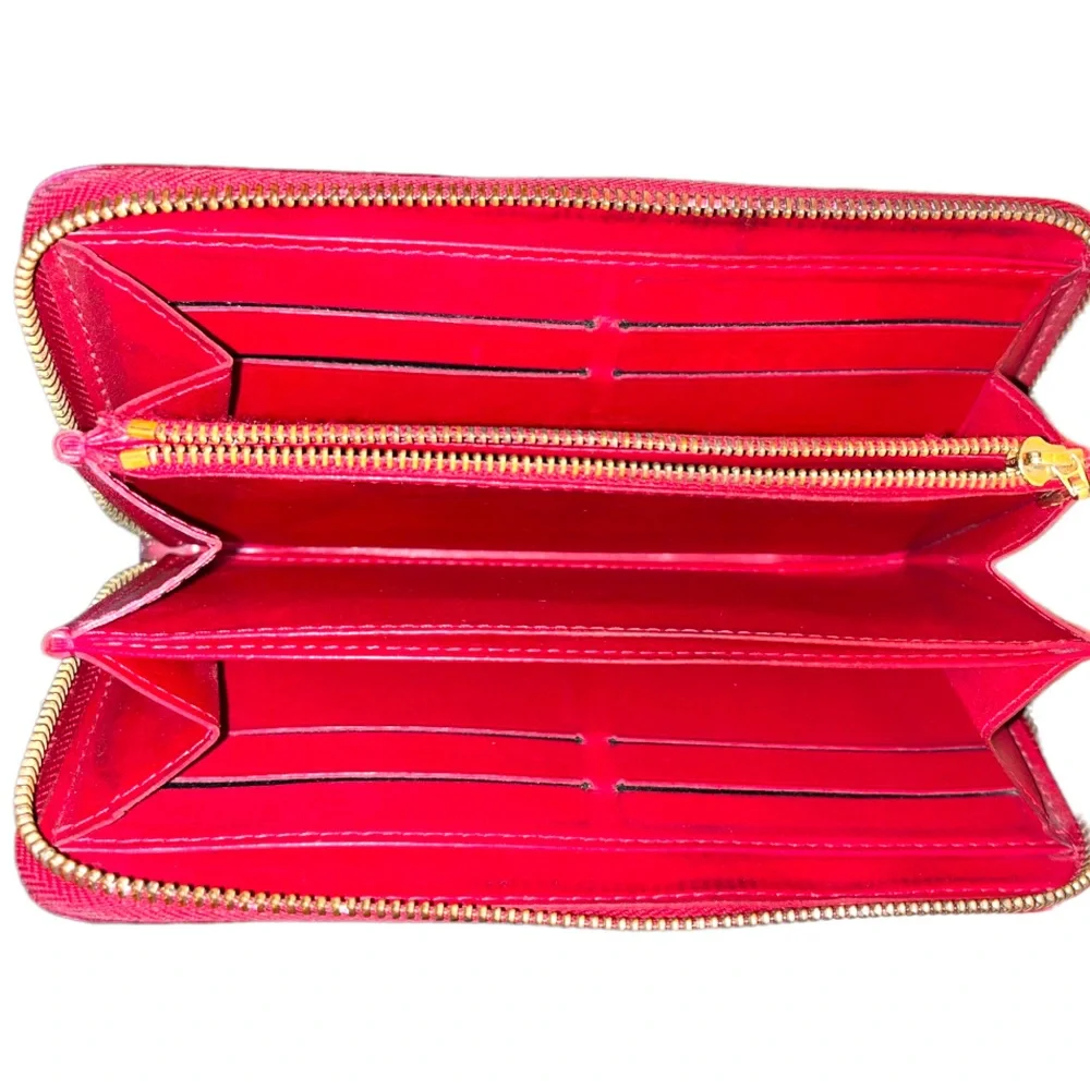 Louis Vuitton Red Embossed Wallet - Picture 9 of 16